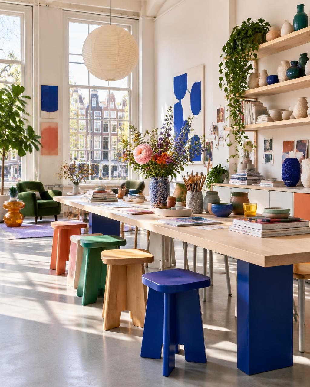 A bright shared creative studio